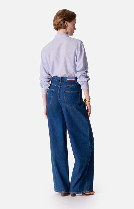 Vanessa Bruno Bilbao Jeans High Waisted Wide Leg Royal