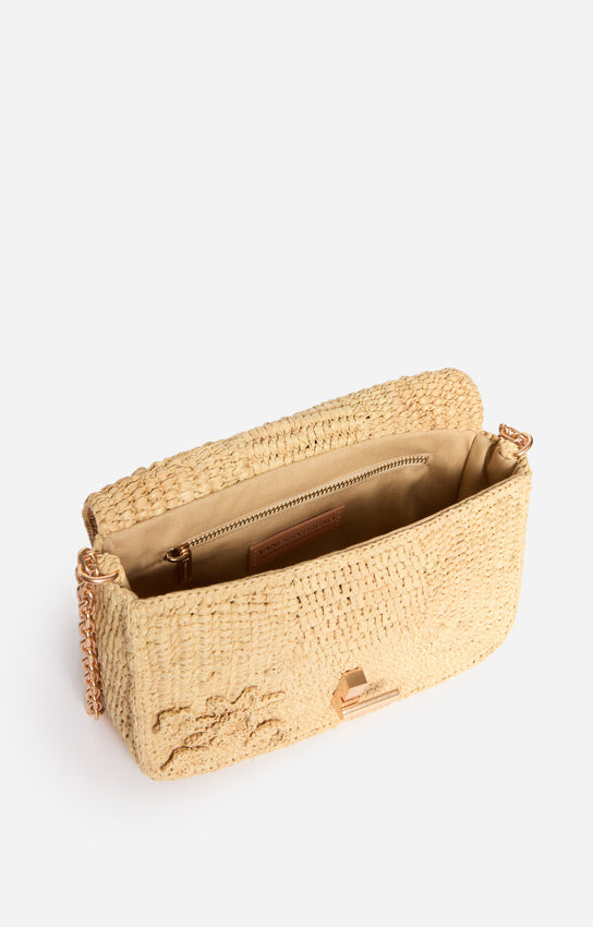Vanessa Bruno Small Raffia Moon Bag
