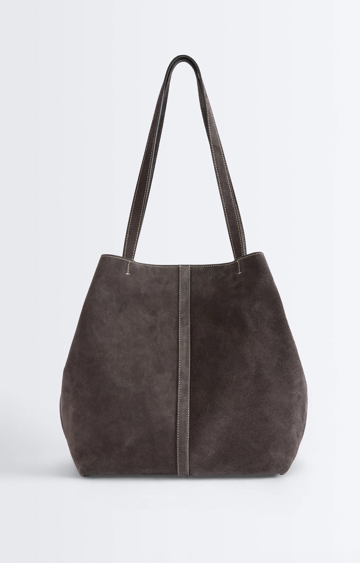 Vanessa Bruno Large Cabas Daily Tote Pewter