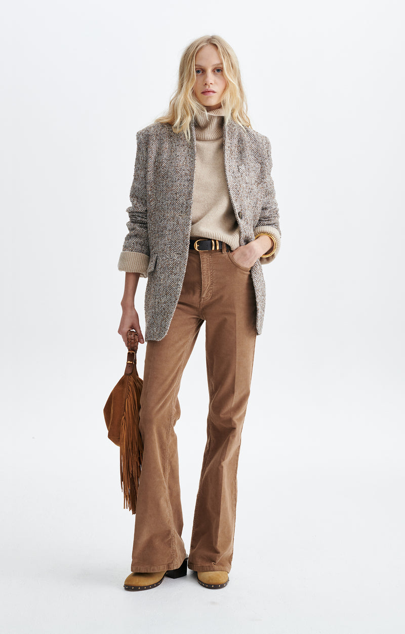 Vanessa Bruno Jovanka Straight Metallic-Thread Jacket