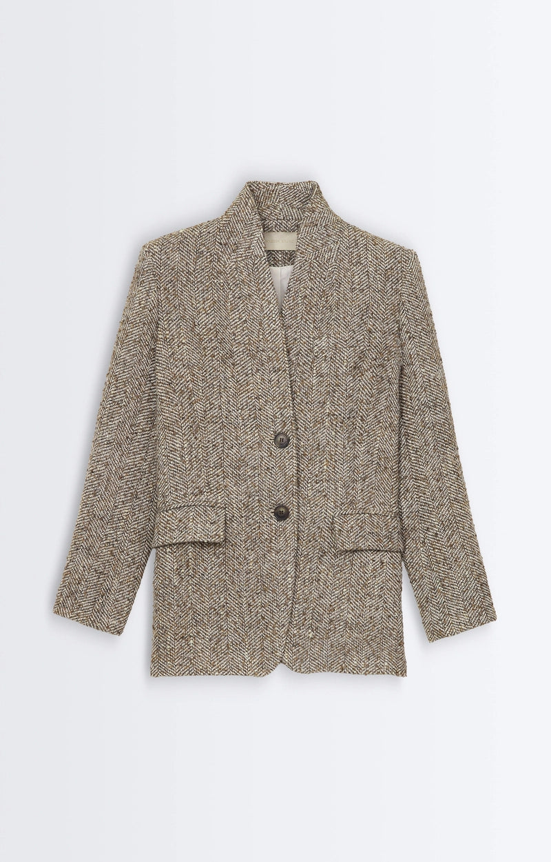 Vanessa Bruno Jovanka Straight Metallic-Thread Jacket