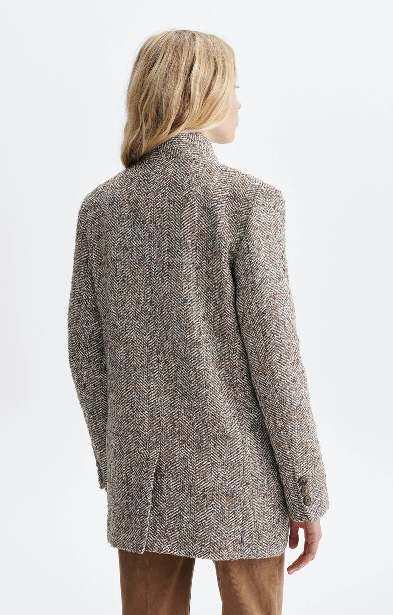 Vanessa Bruno Jovanka Straight Metallic-Thread Jacket