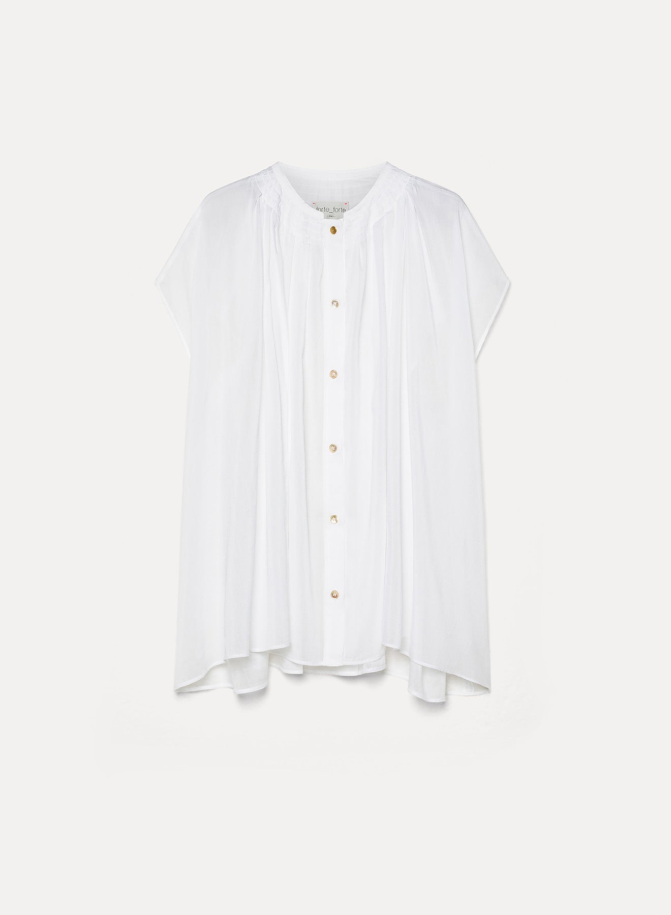 Cotton/silk voile sleeveless bohemian shirt