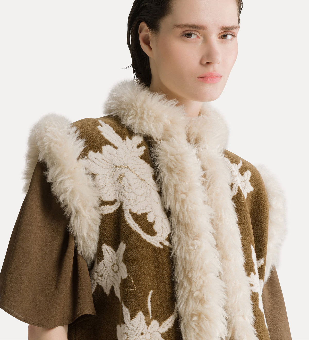 forte_forte “the lotus” jacquard waistcoat cumino