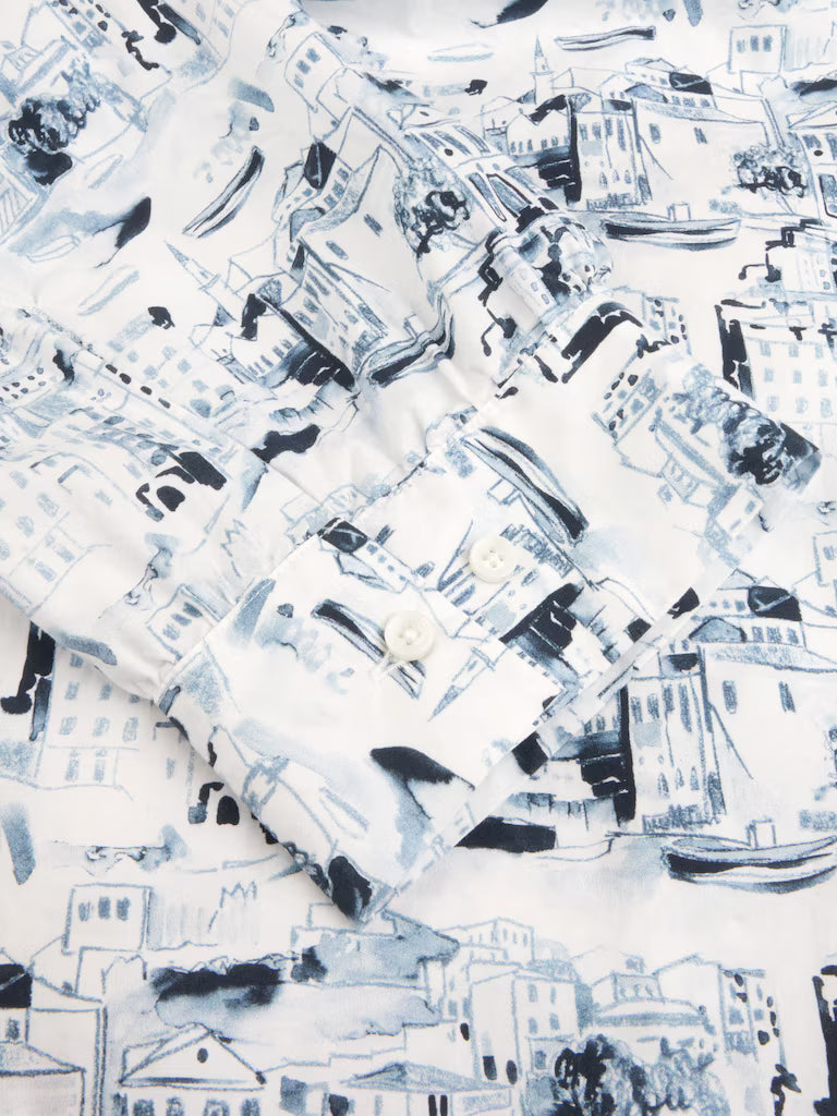 Stenströms Lykke Blouse Dark Blue Pattern