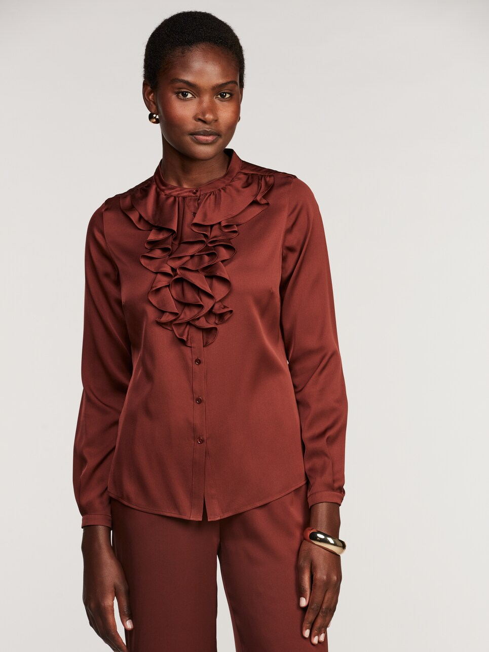 Stenströms Marilyn Dark Red Silk Blouse
