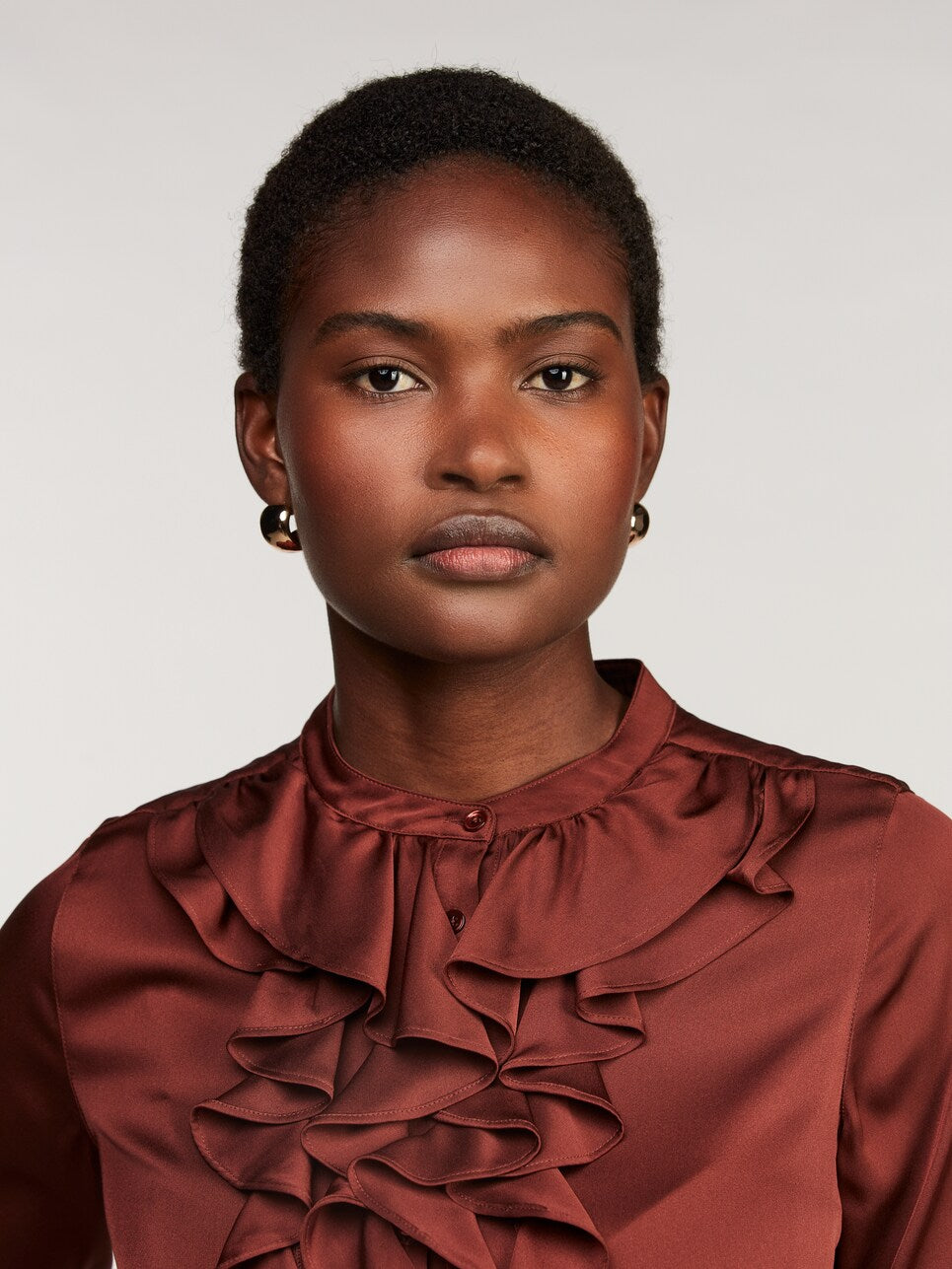 Stenströms Marilyn Dark Red Silk Blouse