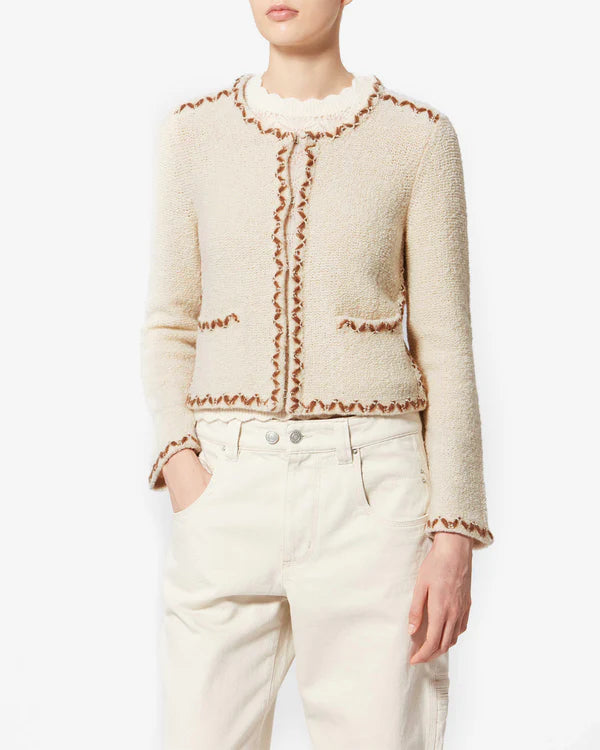 Isabel Marant Rochelle Cardigan Ecru-bronze