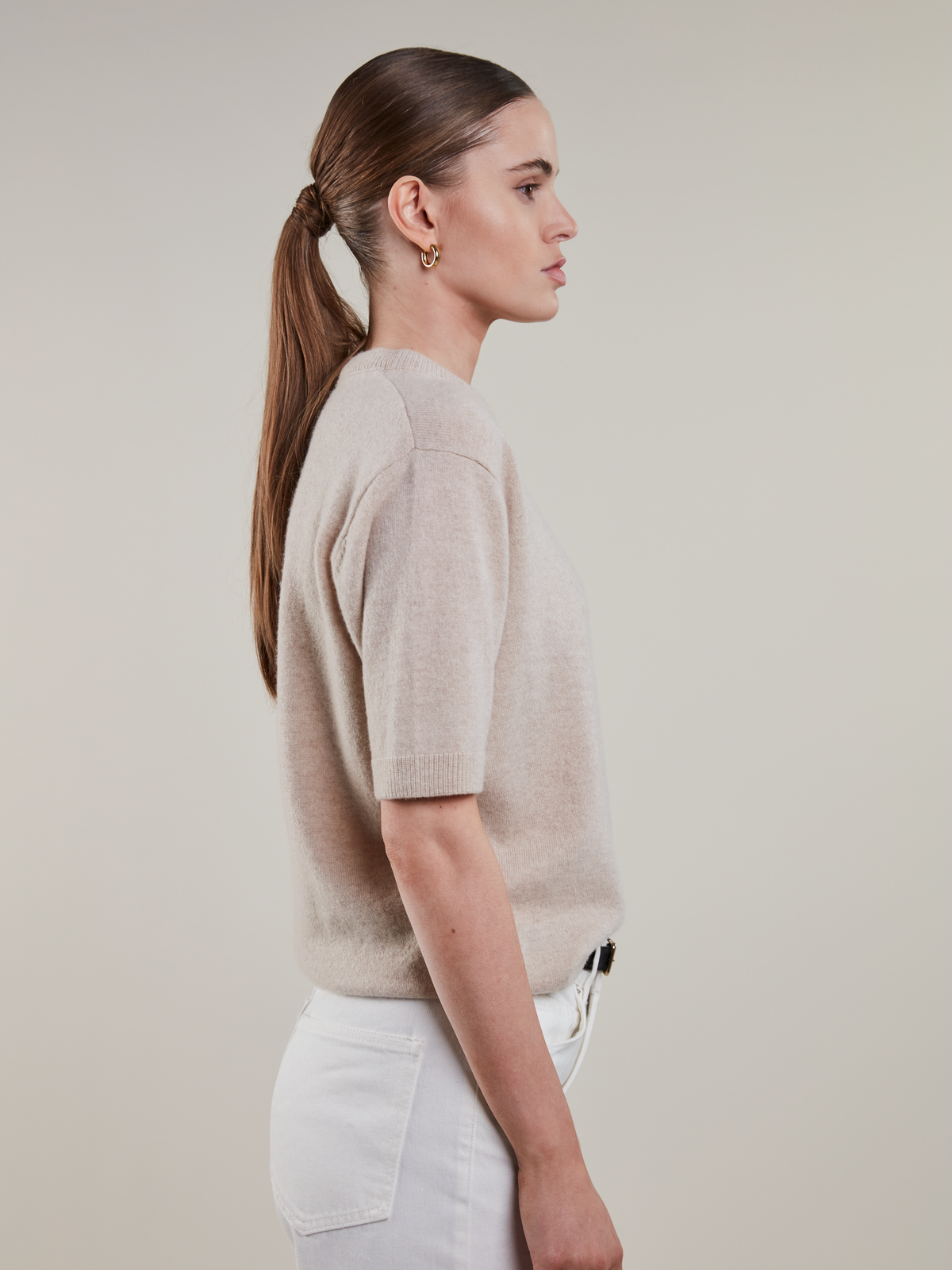 Stenströms Janet Short sleeve, Knit Beige
