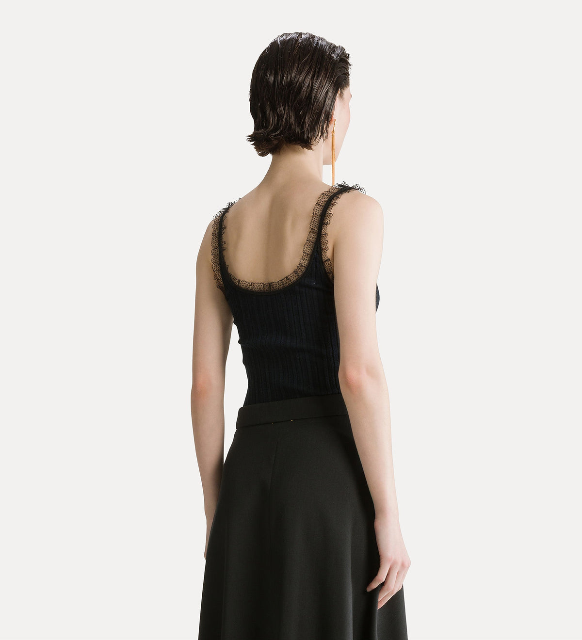 forte forte chic viscose and wool vest top notte