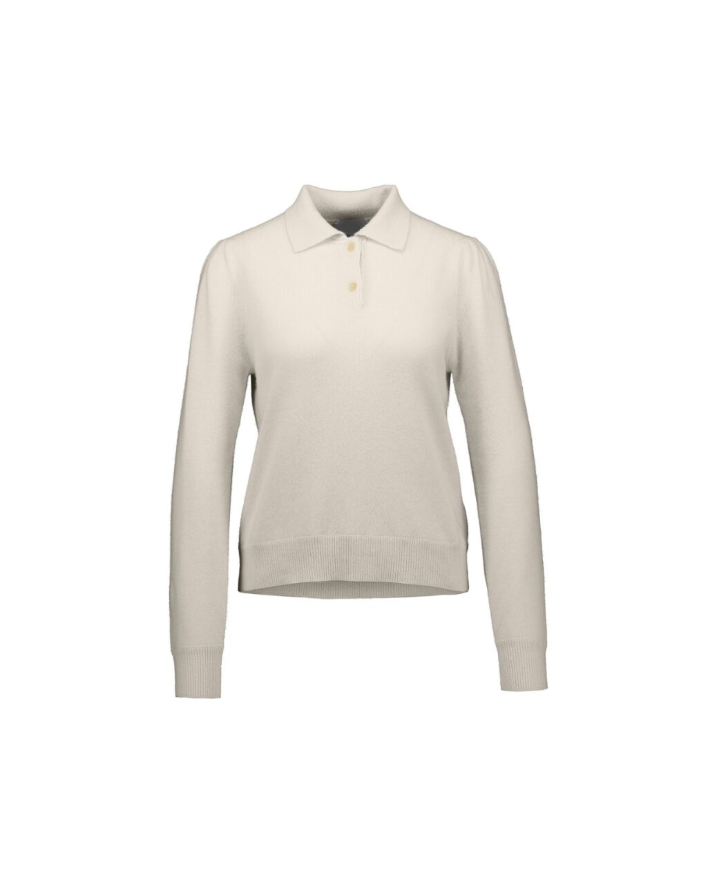 Allude Cashmere Polo Neck Sweater Cream