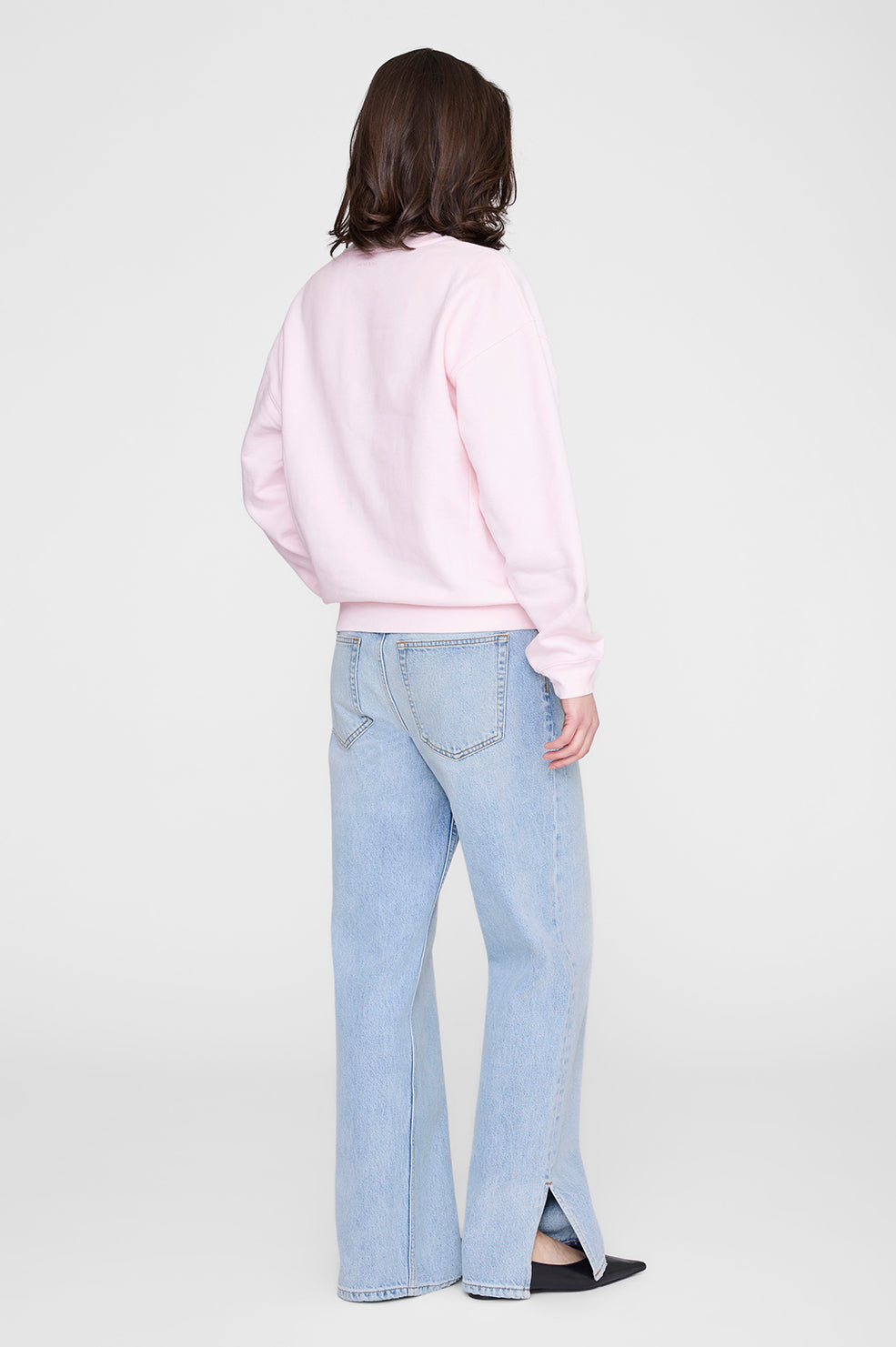 Anine Bing Spencer Sweatshirt Powder Pink