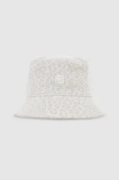 Anine Bing Nicks Bucket Hat Washed White Leopard