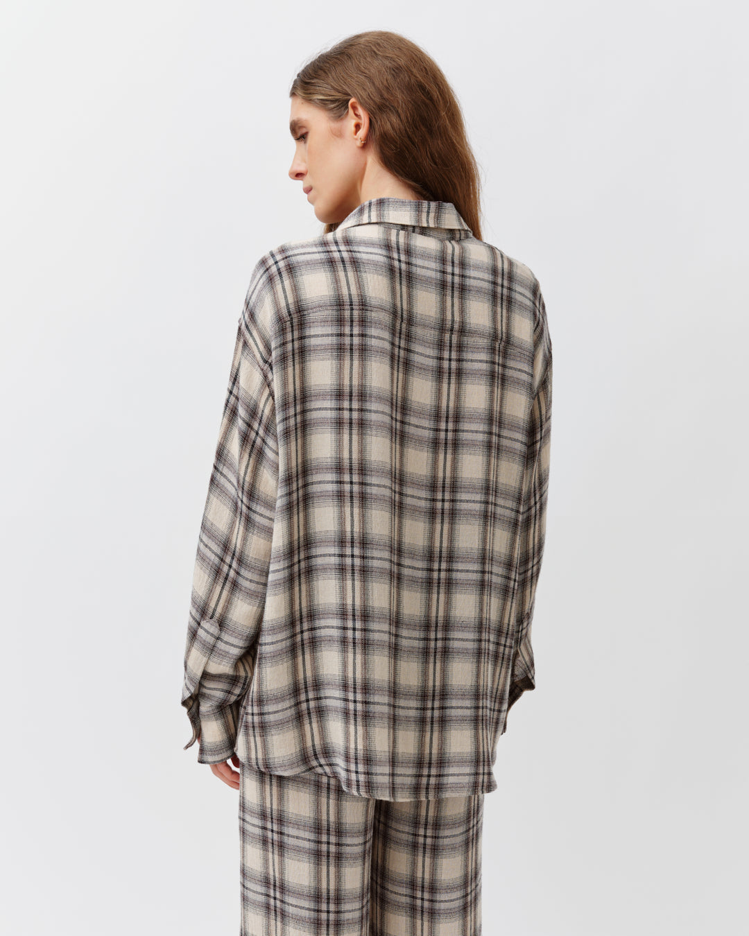 Diega Cirilla Shirt Ecru/Chocolat/Green