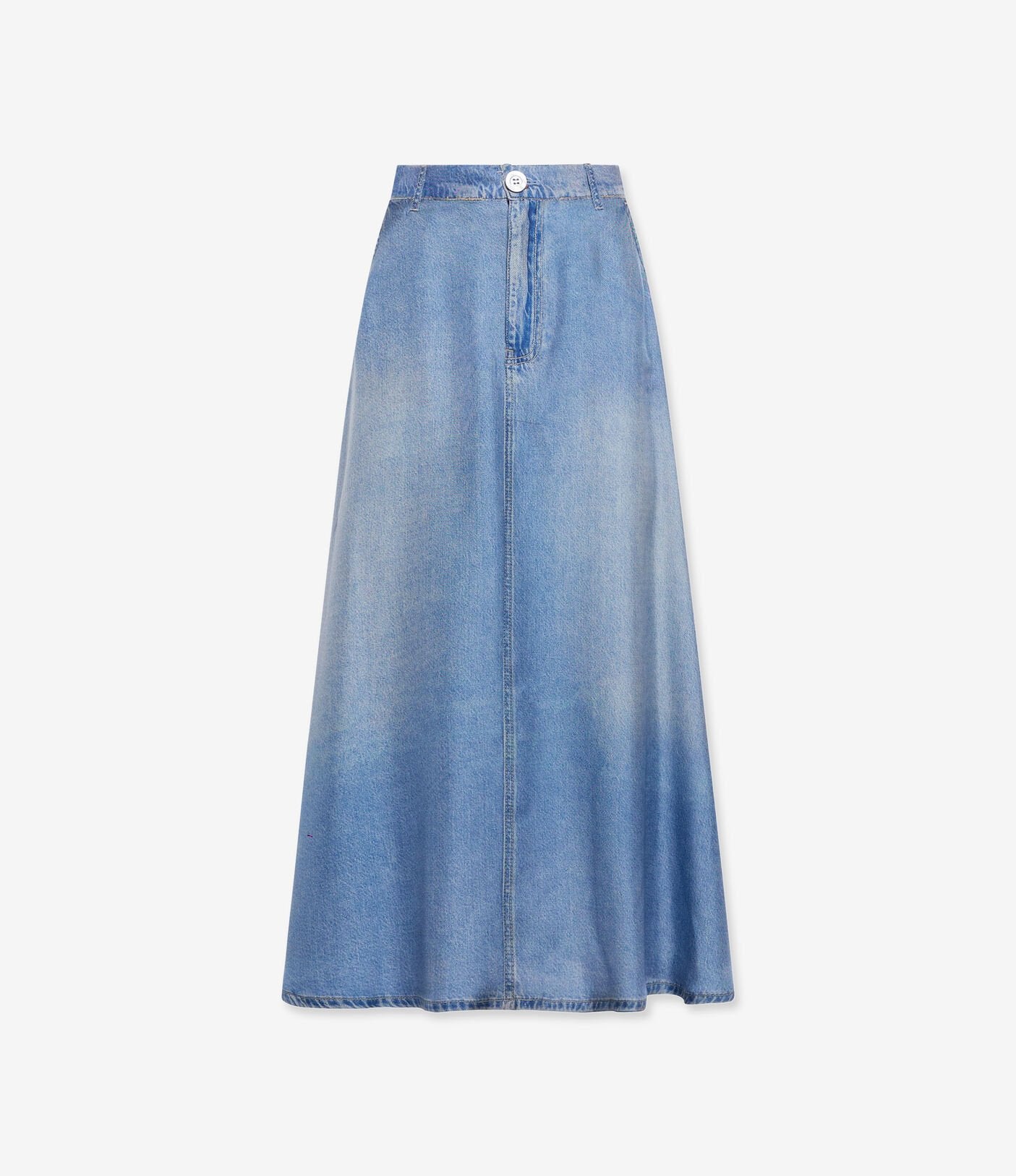 Pierre-Louis Mascia A-Line Skirt Silk Faux Denim