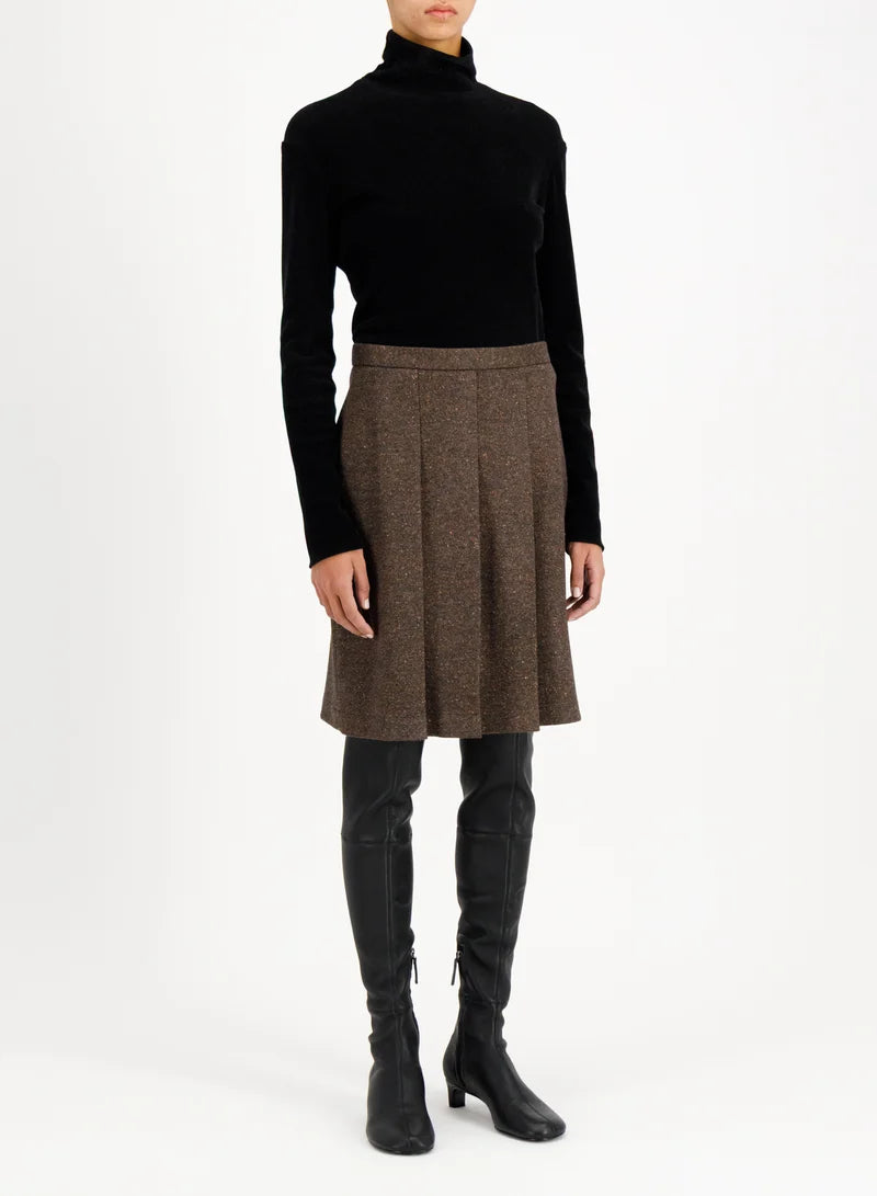 Harris Wharf Pleated Skirt Donegal