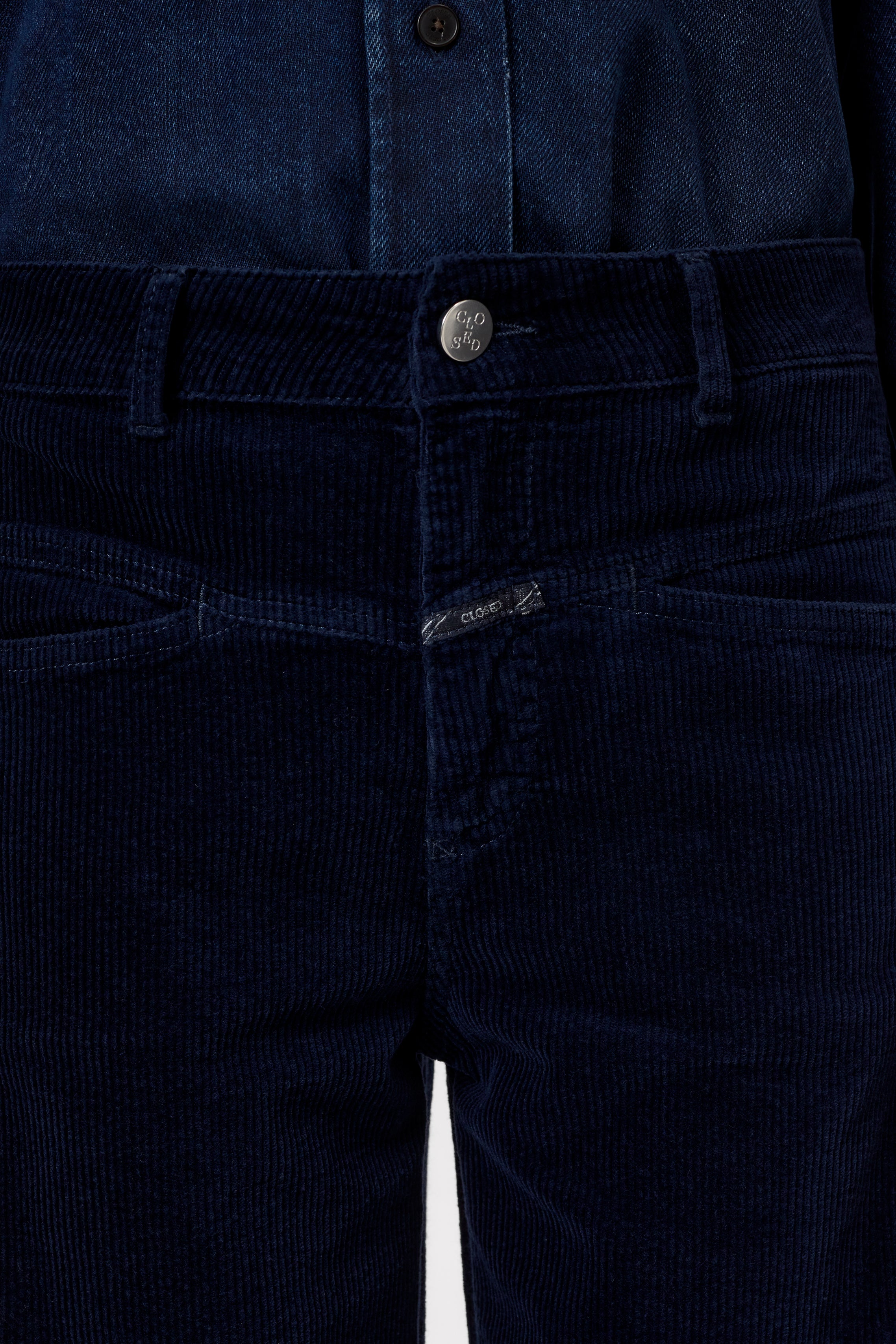 CLOSED TORI-X BARREL CORDUROY PANTS DARK NIGHT