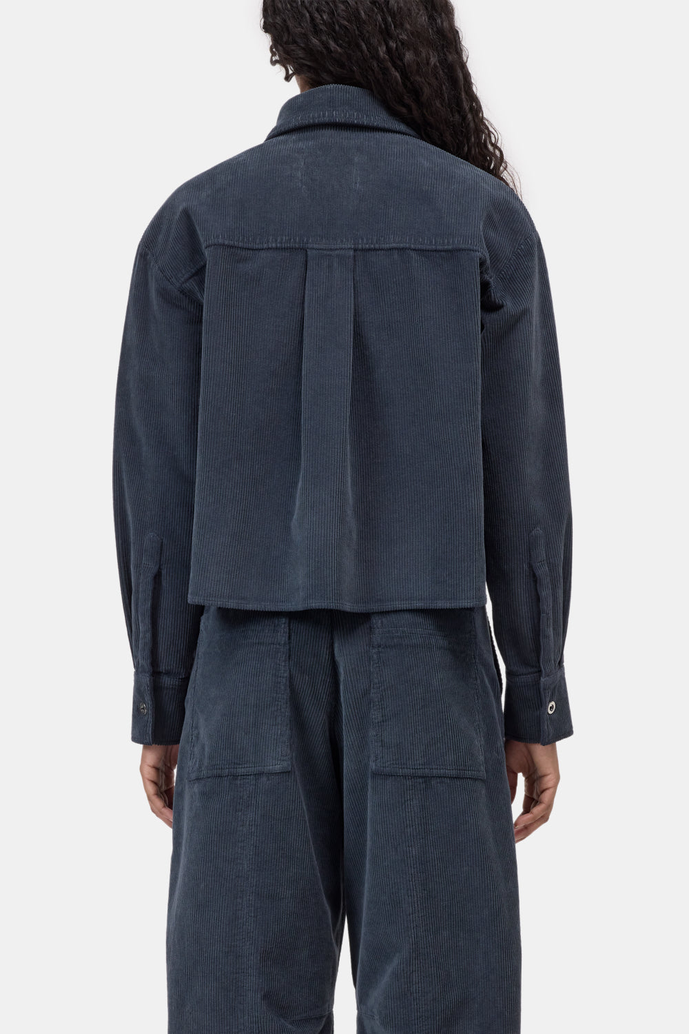 CLOSED CROPPED OVERSIZED SHIRT CORDUROY STORM BLUE