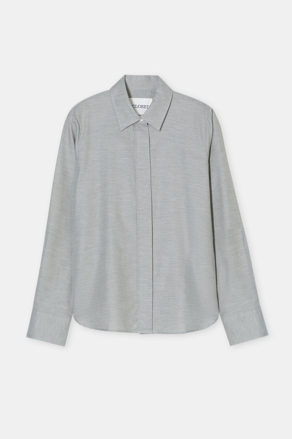 CLOSED CLASSIC SHIRT LIGHT GREY MELANGE