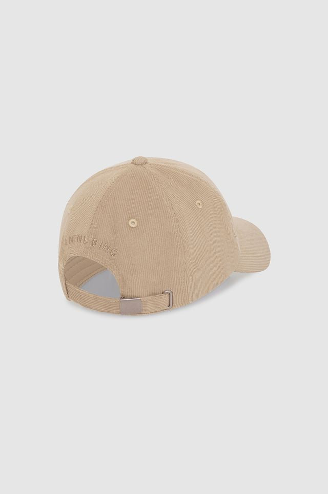 Anine Bing Jeremy Baseball Cap AB Corduroy Beige