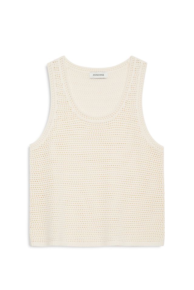 Anine Bing Arie Tank Ivory