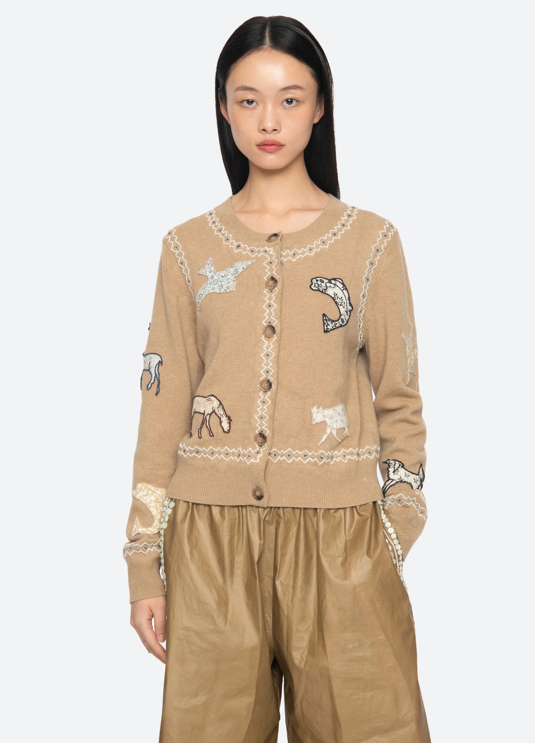 Sea New York Winslow Craft Cardigan Camel
