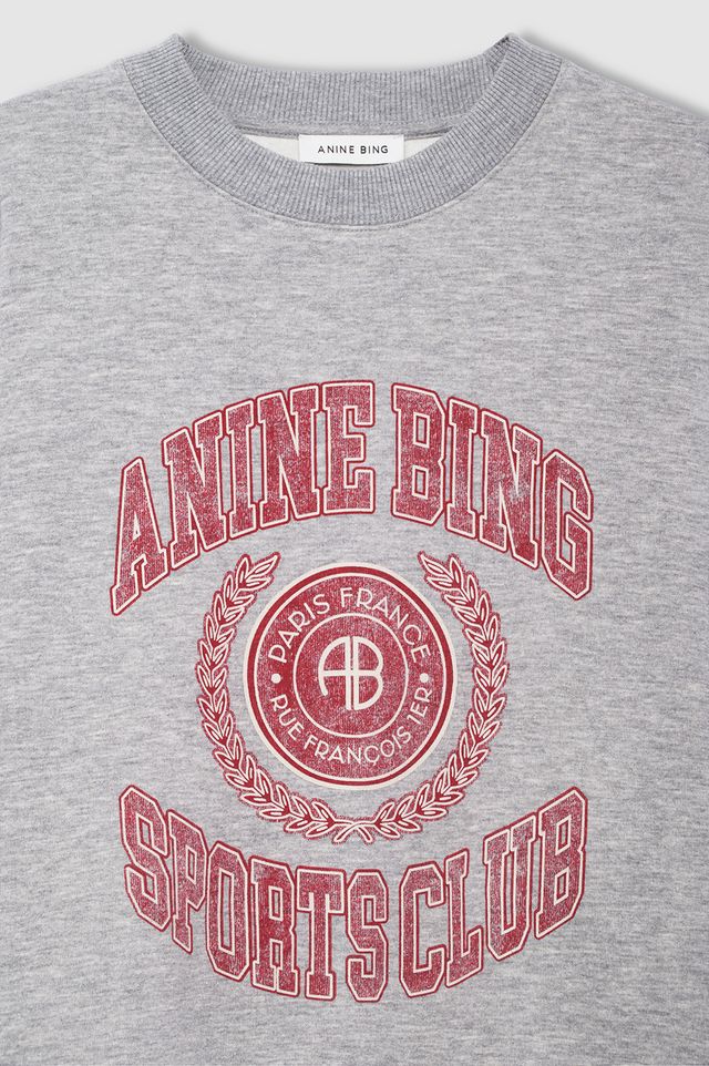 Anine Bing Collegiate Miles Sweatshirt Grey