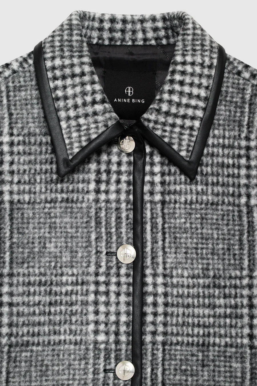 Anine Bing Camden Jacket - Black And Grey Check
