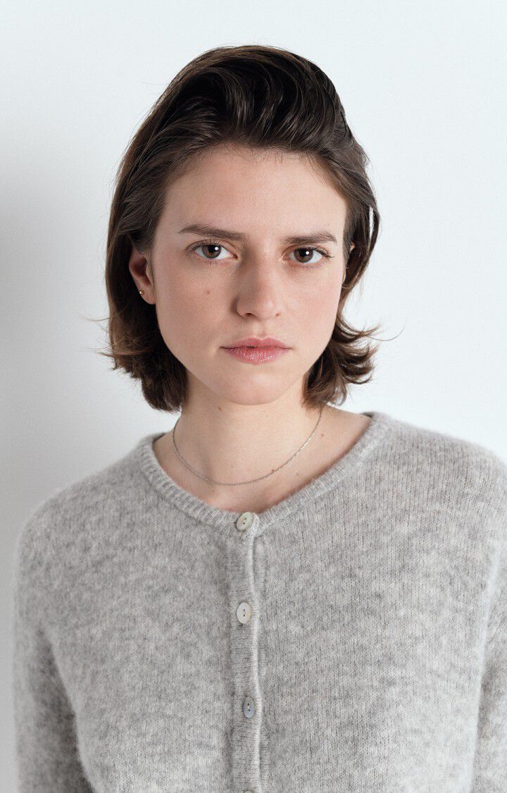 AMERICAN VINTAGE CARDIGAN VITOW MELANGE LIGHT GREY