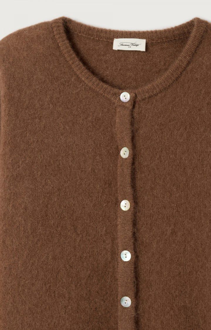 AMERICAN VINTAGE VITOW CARDIGAN CHOCOLATE MELANGE