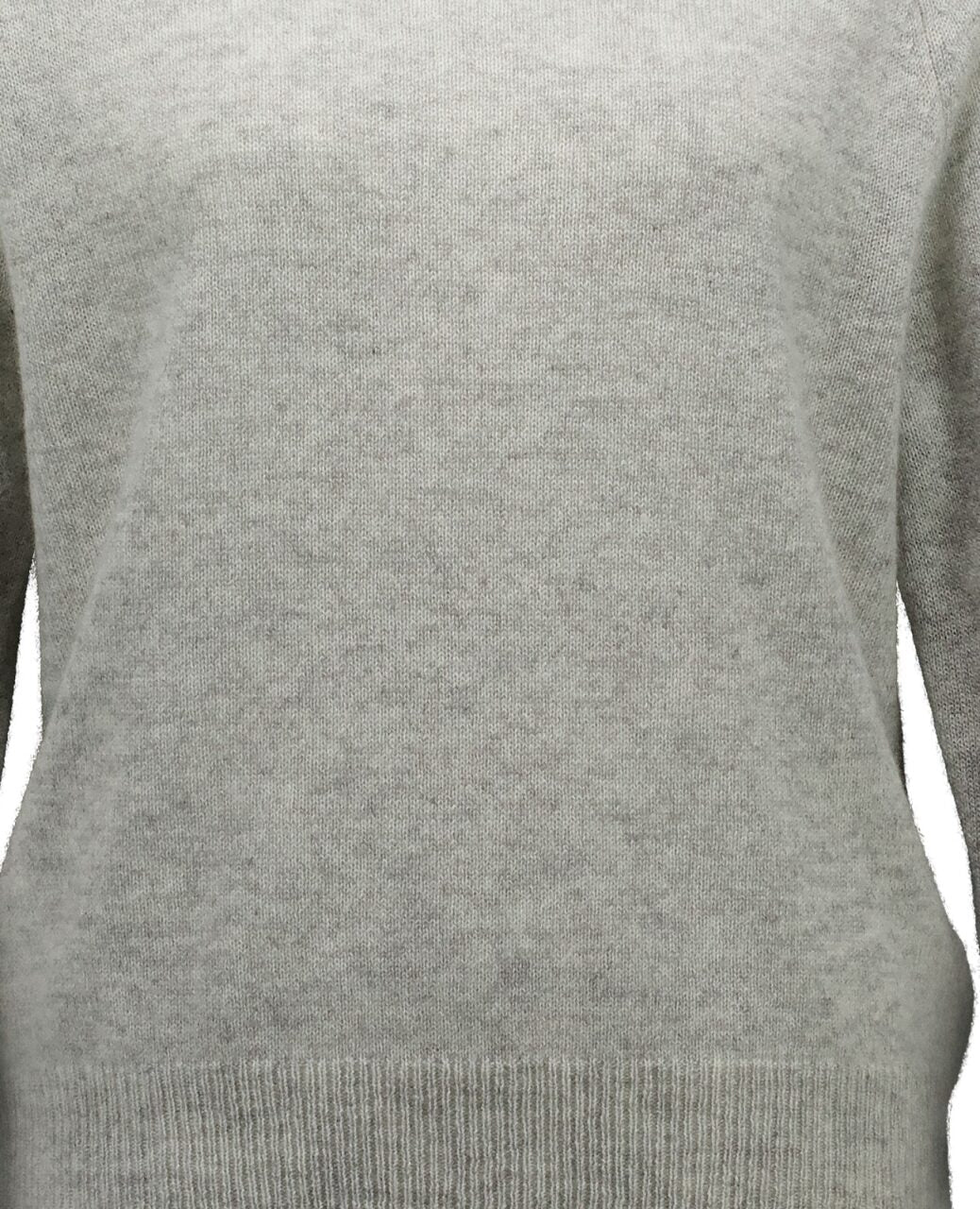 Allude Cashmere Sweater Roundneck Ligt Grey Melange - Den Lille Ida - Allude