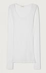 American Vintage WOMEN'S T-SHIRT MASSACHUSETTS WHITE - Den Lille Ida - American Vintage