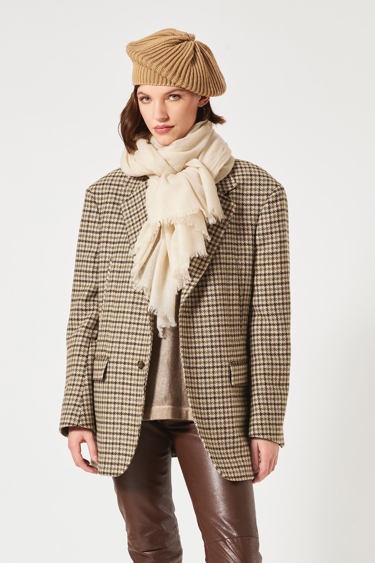 Andrea's 1947 Scarf Plumage Soft Beige - Den Lille Ida - Andrea's 1947