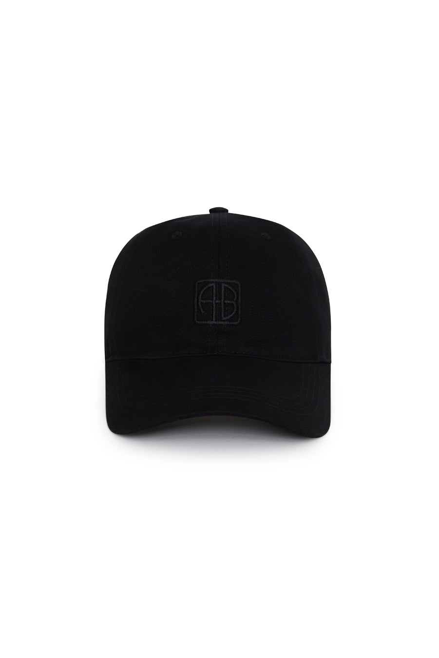 Anine Bing Jeremy Baseball Cap Framed Monogram Black - Den Lille Ida - Anine Bing