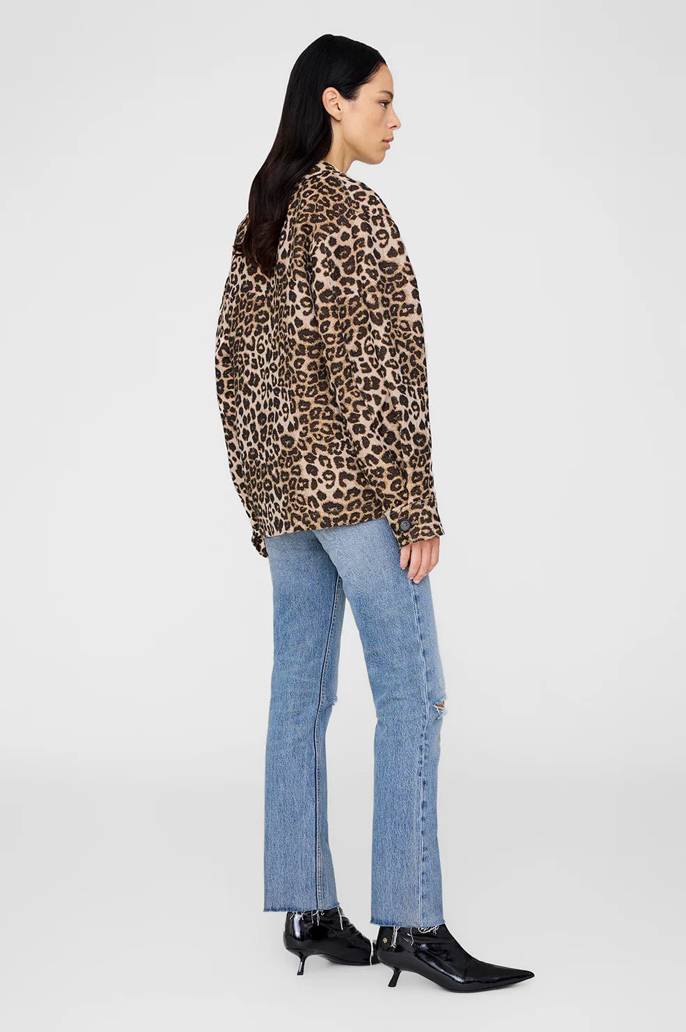 Anine Bing Flynn Jacket Leopard - Den Lille Ida - Anine Bing