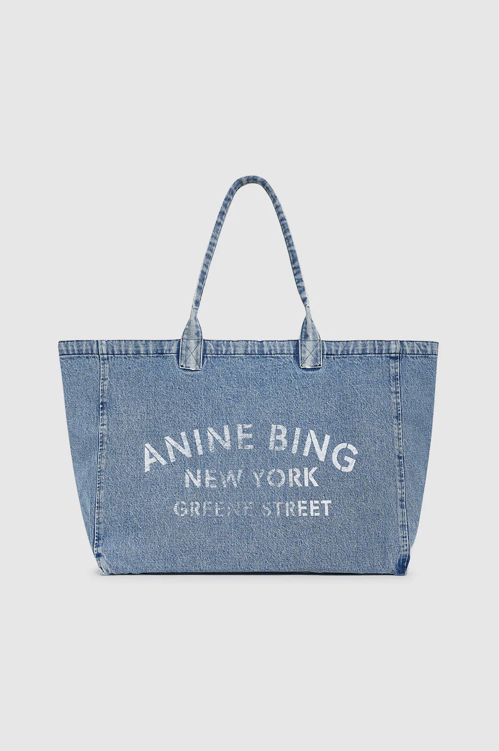 Anine Bing Leo Denim Tote - Shadow Blue - Den Lille Ida - Anine Bing