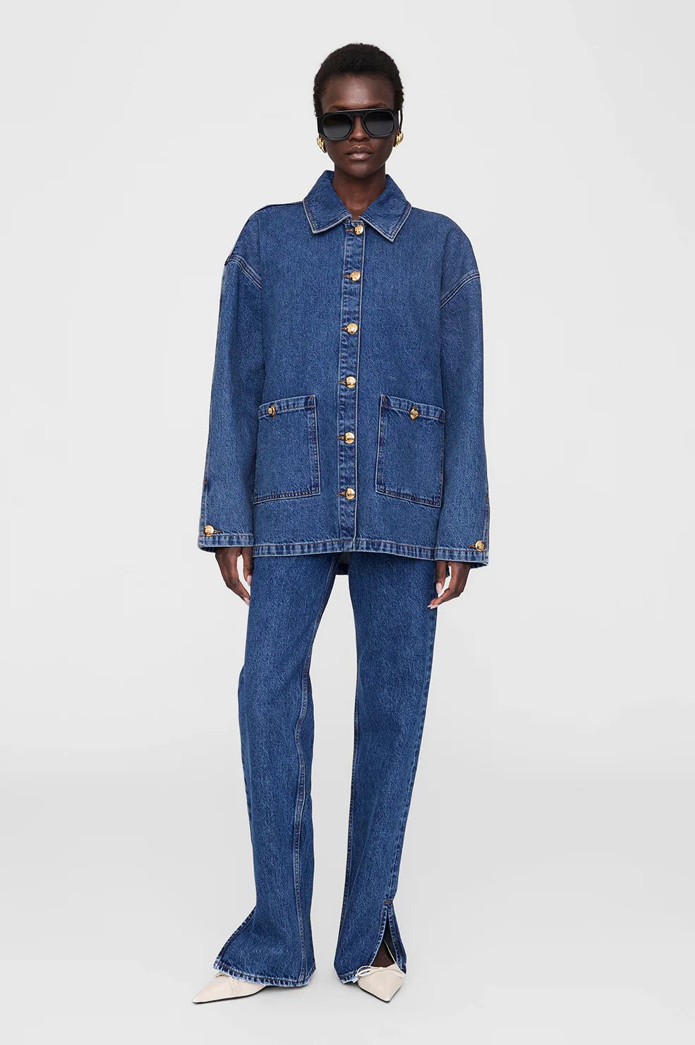 Anine Bing Luca Jacket Clean Indigo Denim - Den Lille Ida - Anine Bing