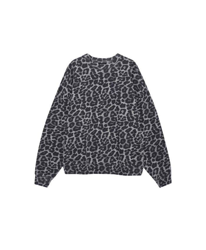 Anine Bing Miles Sweatshirt Grey Leopard - Den Lille Ida - Anine Bing