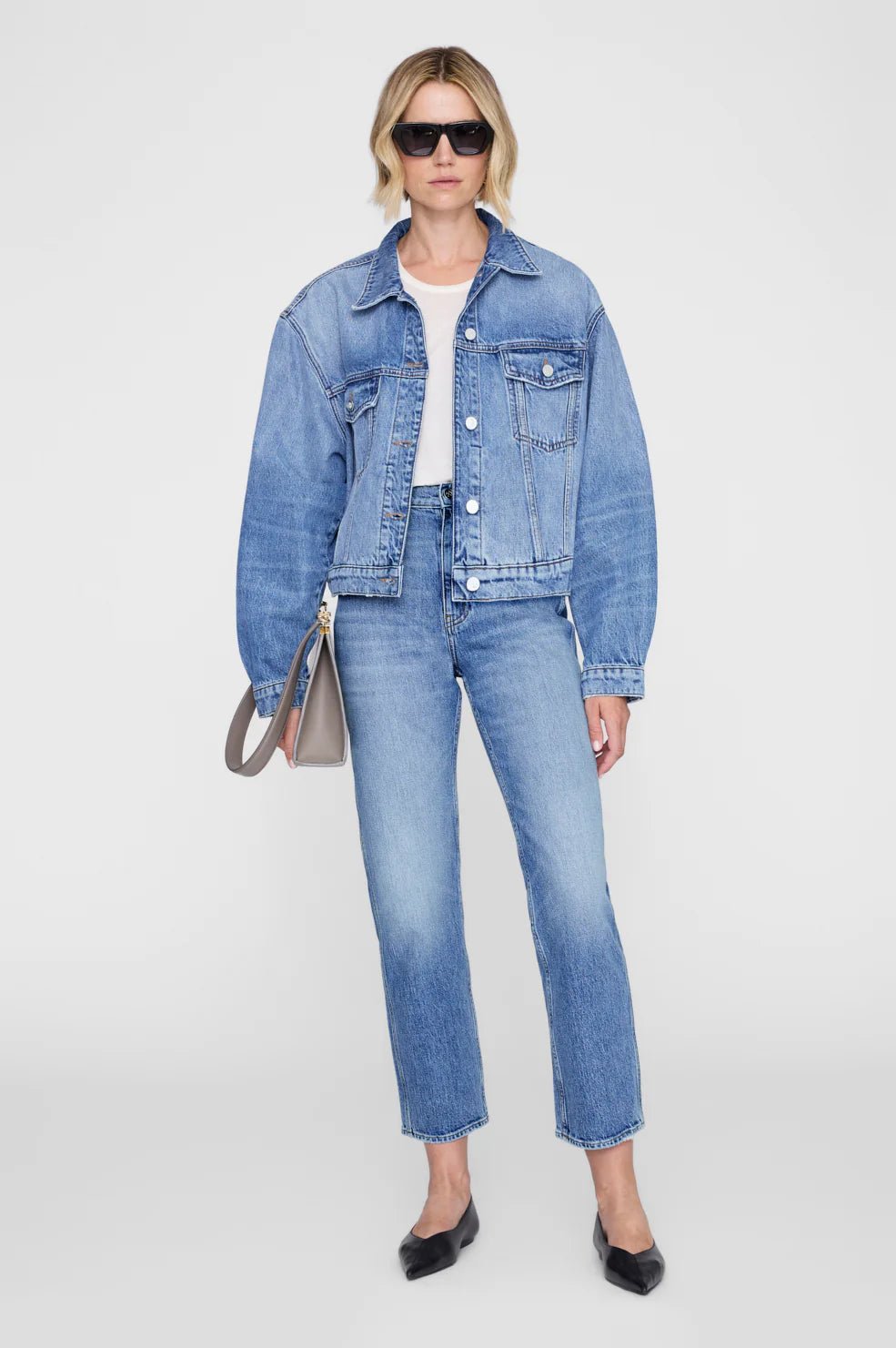 Anine Bing Quincy Denim Jacket Cascade Blue - Den Lille Ida - Anine Bing