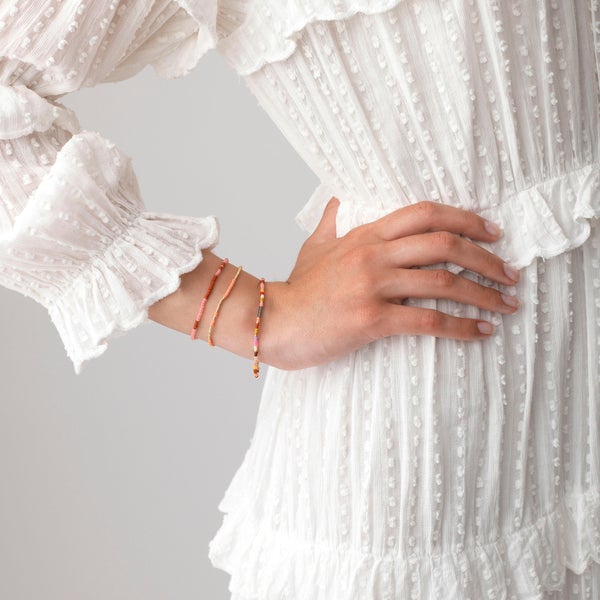 ANNI LU ASYM BRACELET - PEACH - Den Lille Ida - ANNI LU
