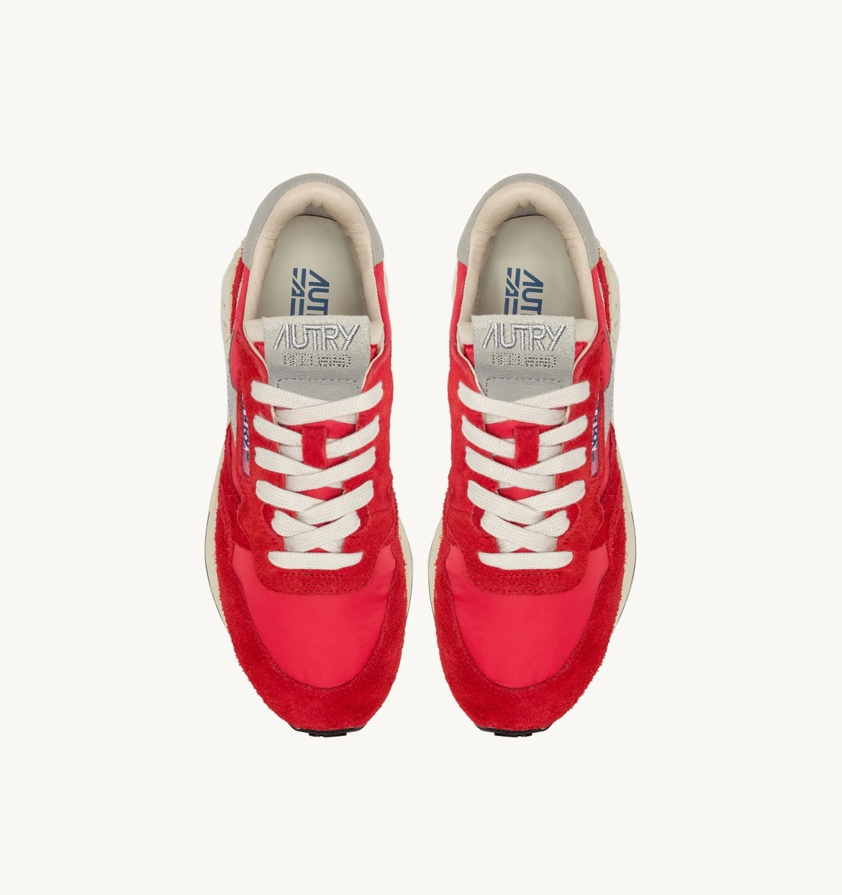 AUTRY REELWIND LOW SNEAKERS IN RED NYLON AND SUEDE - Den Lille Ida - Autry
