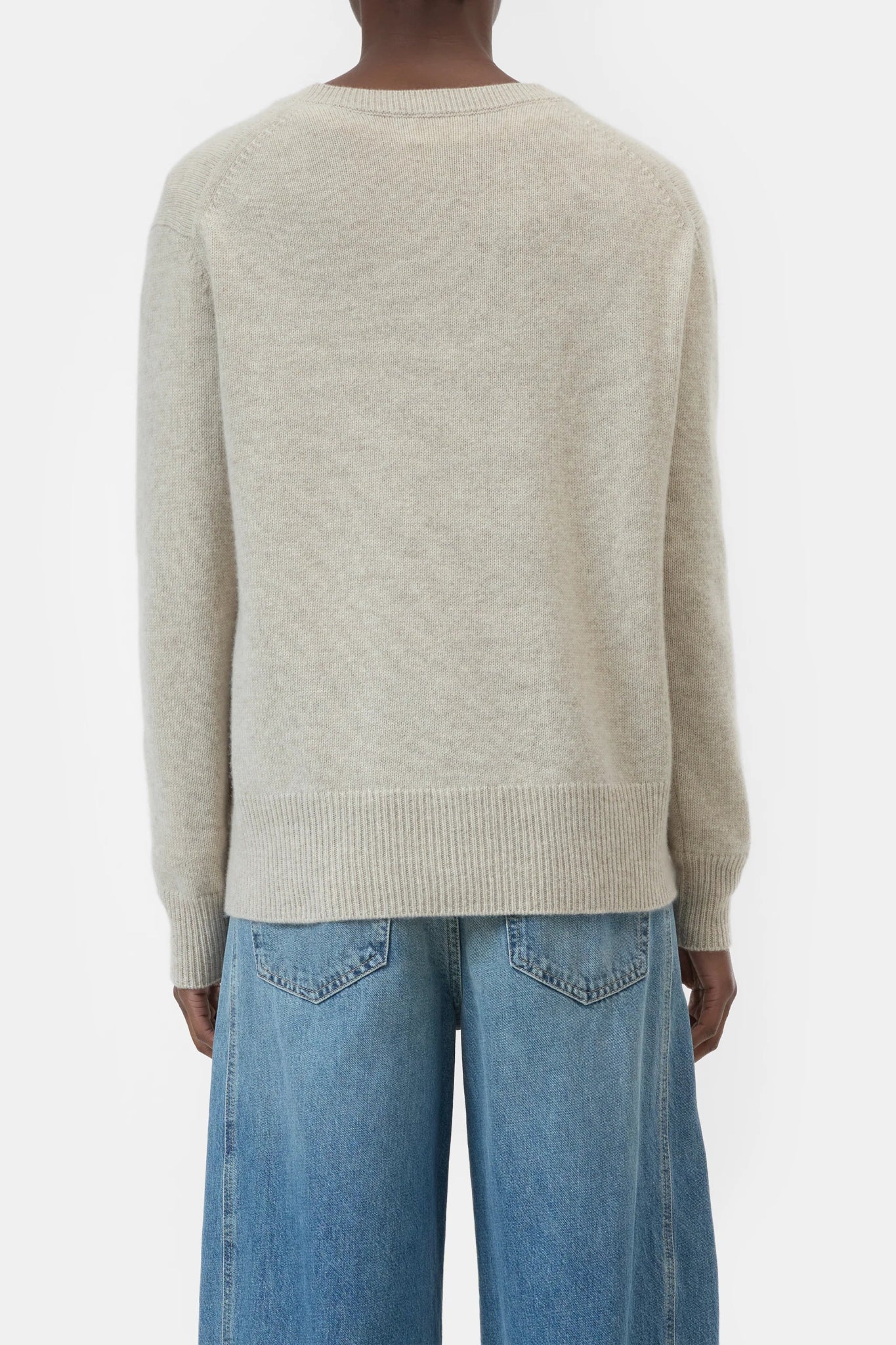 CLOSED CASHMERE SWEATER V - NECK CLAY BEIGE - Den Lille Ida - Closed