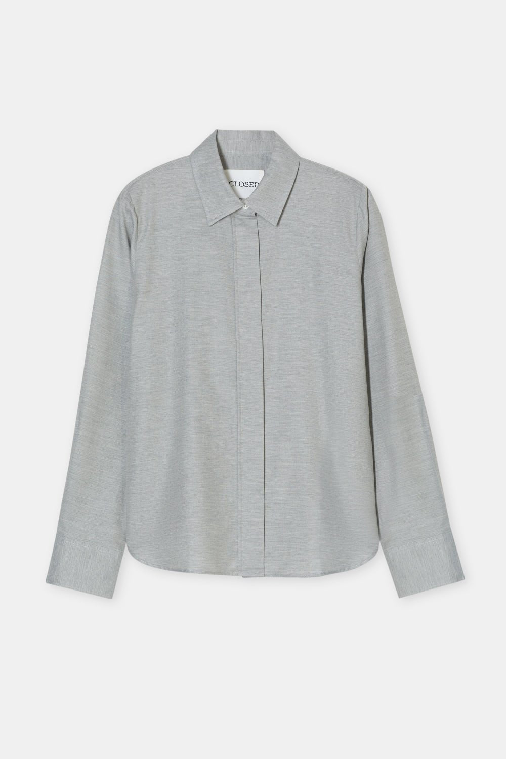 CLOSED CLASSIC SHIRT LIGHT GREY MELANGE - Den Lille Ida - Closed
