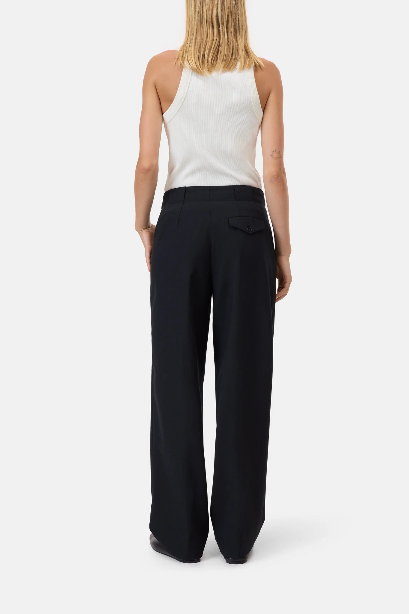 CLOSED MAWSON WIDE PANTS LIGHT WOOL BLACK - Den Lille Ida - Closed