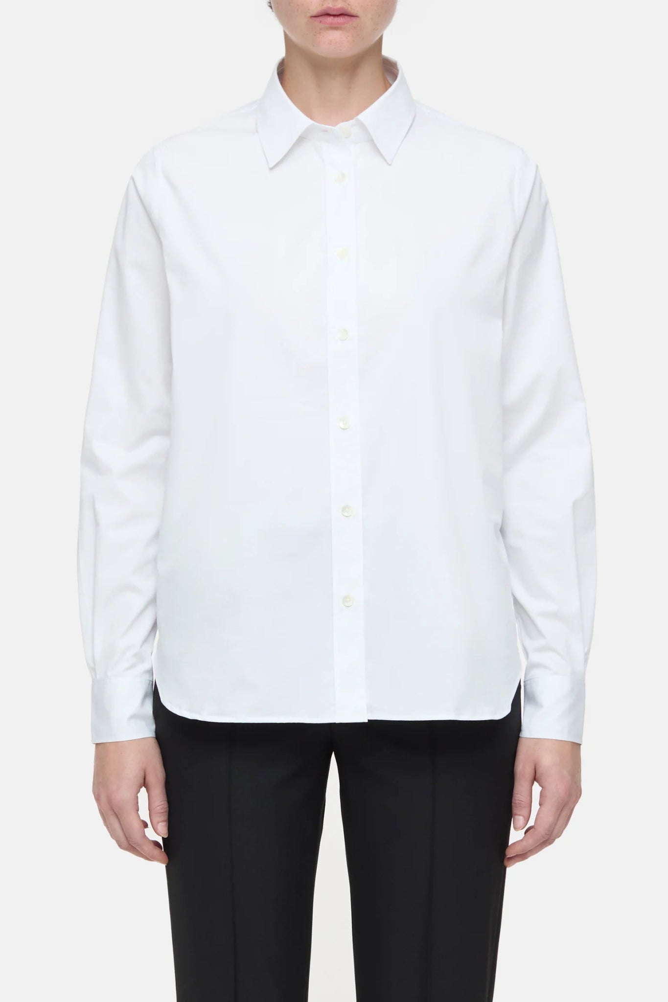 Closed Cotton Poplin Blouse White - Den Lille Ida - Closed
