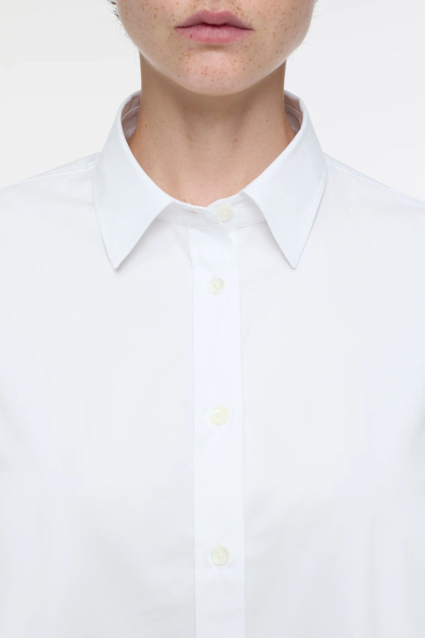 Closed Cotton Poplin Blouse White - Den Lille Ida - Closed