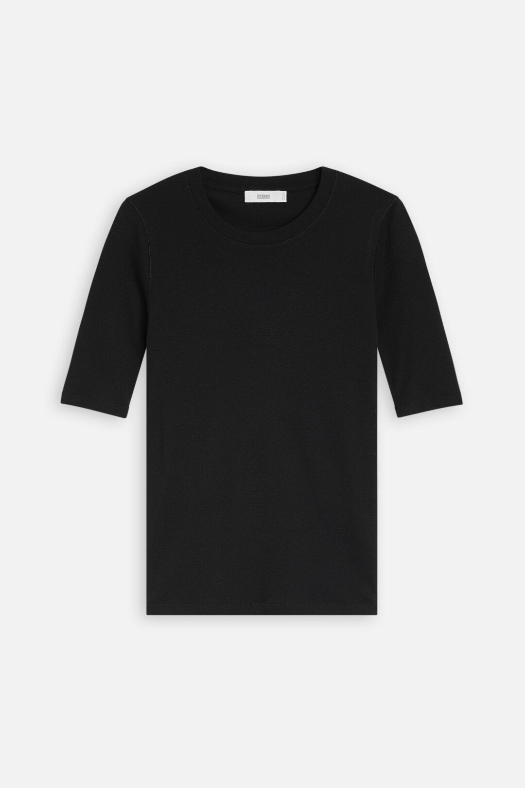 Closed Crewneck Shortsleeve Cotton and Modal T-shirt Black - Den Lille Ida - Closed