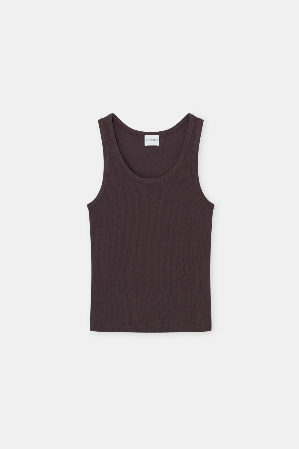 CLOSED TANK TOP COTTON RIB MAHAGONY BROWN - Den Lille Ida - Closed