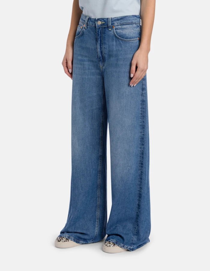 Dondup Beatrix Wide - Leg Jeans in Rigid Lyocell Denim - Den Lille Ida - Dondup