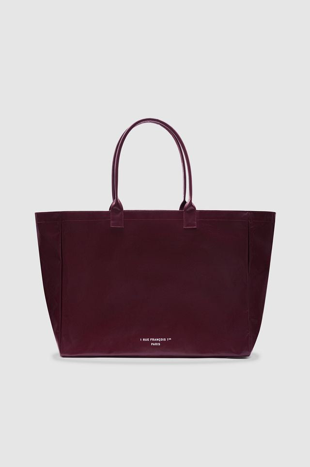 Anine Bing Leo Coated Canvas Tote Fig